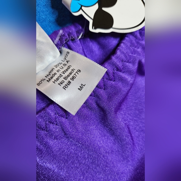 iHeartRaves Purple Ruched Booty Short M/L - Picture 3 of 4